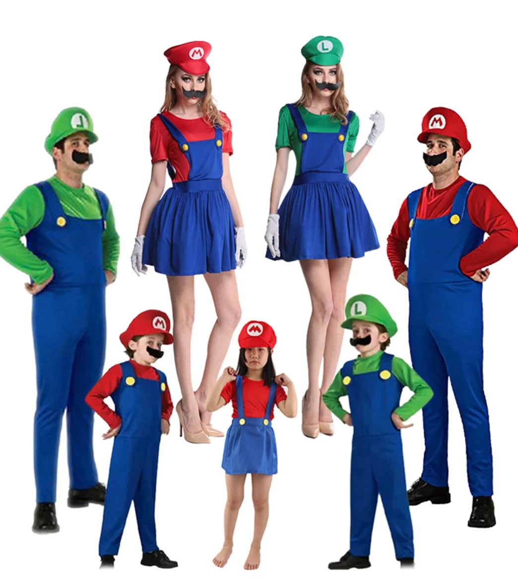 Group Costume Idea Mario Kart Luigi, Mario, Princess Daisy, Toad