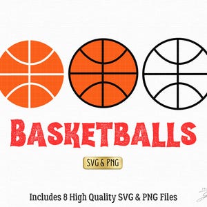 Lot de basket-ball SVG | Lot de png de svg de basket-ball | Basket-ball PNG | Fichier de coupe cricut de basket-ball | Sublimation de basket-ball | Clipart basket-ball