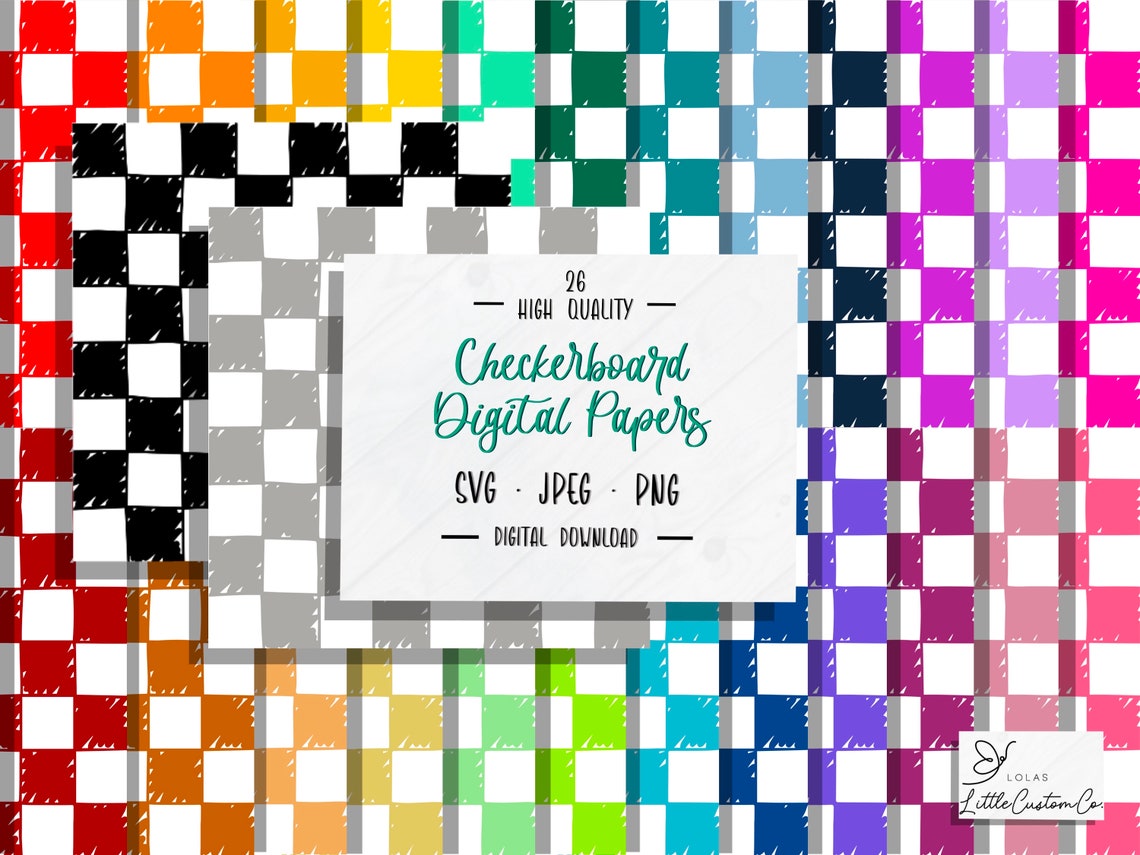 Checkerboard SVG Checkerboard Png Hand Drawn Checkerboard - Etsy