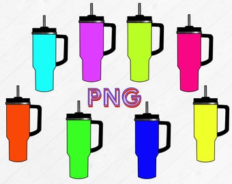 Copa Quencher PNG / Copa Stanley neón / Copa Quencher neón PNG / Copa Stanley PNG / Trastorno obsesivo con las copas / Paquete de la Copa Stanley