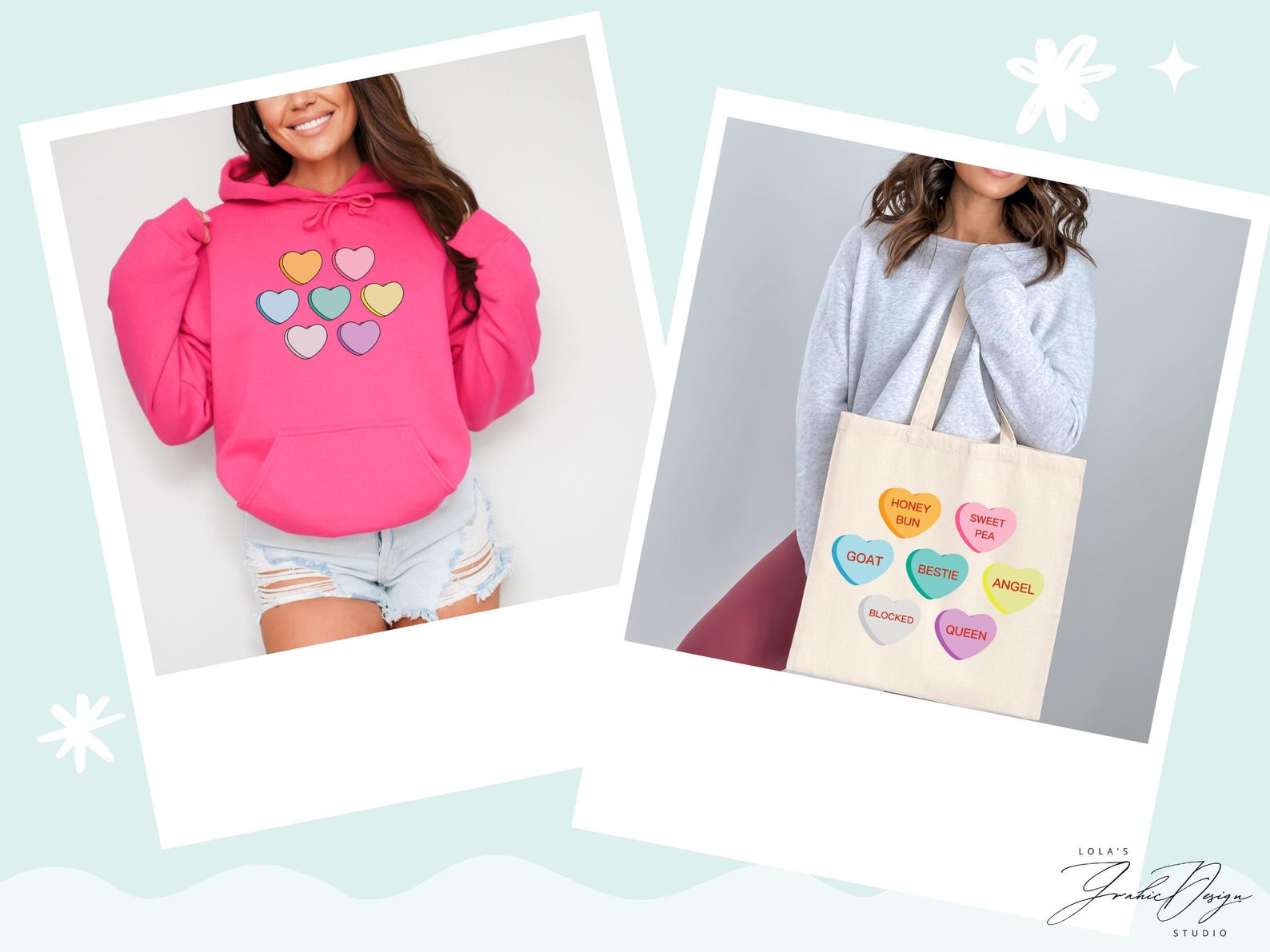 Conversation Hearts | Candy Hearts SVG Cut Files | Valentines Day ...