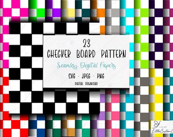Checkerboard SVG | checkerboard png | checkerboard jpeg | seamless digital paper | checkerboard digital paper | checkered pattern | retro