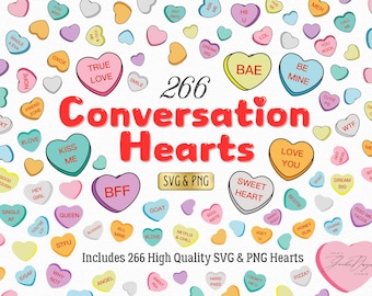 Conversation Hearts | Candy Hearts SVG Cut Files | Valentines Day Sweethearts SVG File | Candy Heart SVG | Valentines Day svg | Cricut Files