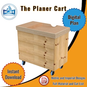 Ultimate DIY Thickness Planer Storage Cart Build Plans | Kompletny cyfrowy przewodnik i szablony