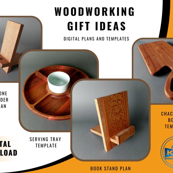 4 Woodworking Gift Ideas - Digital Plans and Templates