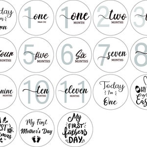 Baby Milestones SVG, Monthly Milestones SVG, Laser Cut File for Months ...