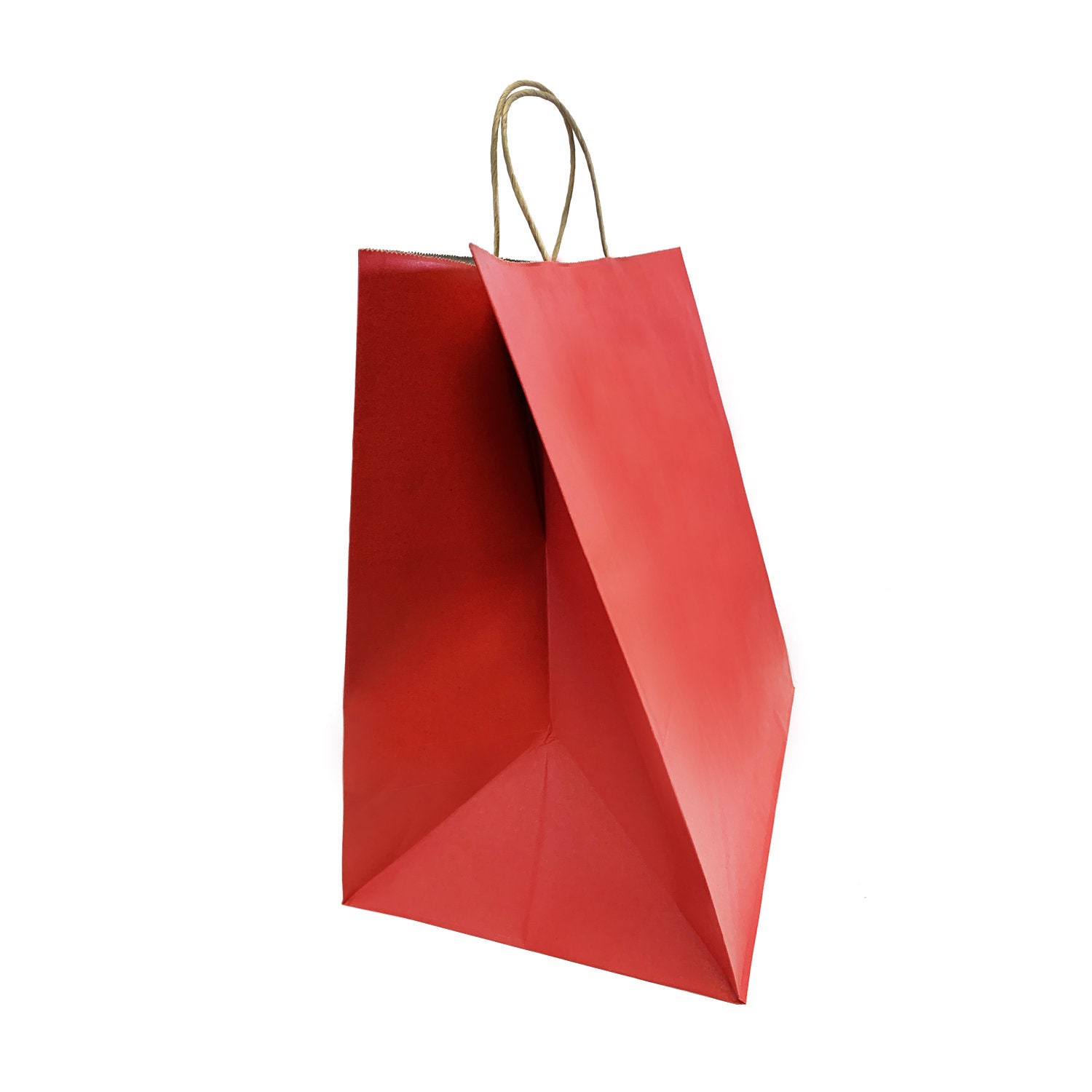 Red Paper Bags With Handles 14x10x15.75 Inches Etsy Canada