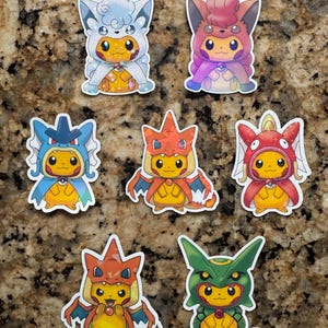 Ponch Pikachu Holographic Small Die Cut Sticker