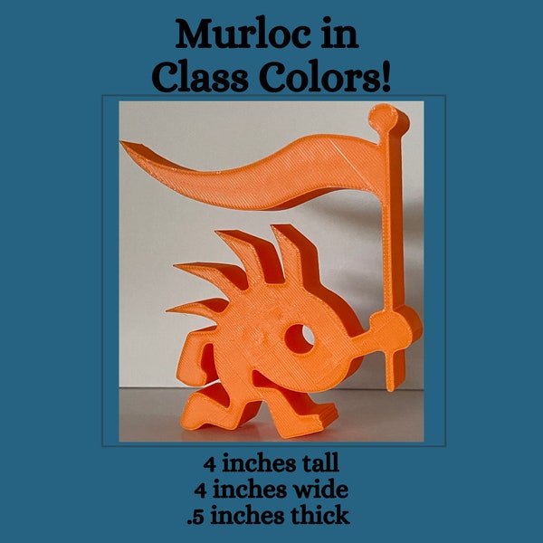 Running Murloc with Flag Desktop Figure in Class Colors