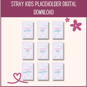 Relleno de carpetas para tarjetas fotográficas de Stray Kids