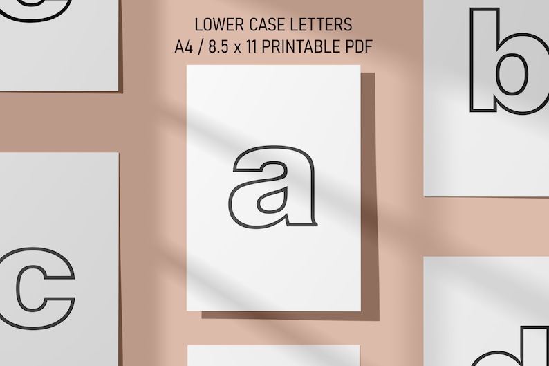 Alphabet Lower Case Letters Printable PDF A4 / Letter - Etsy