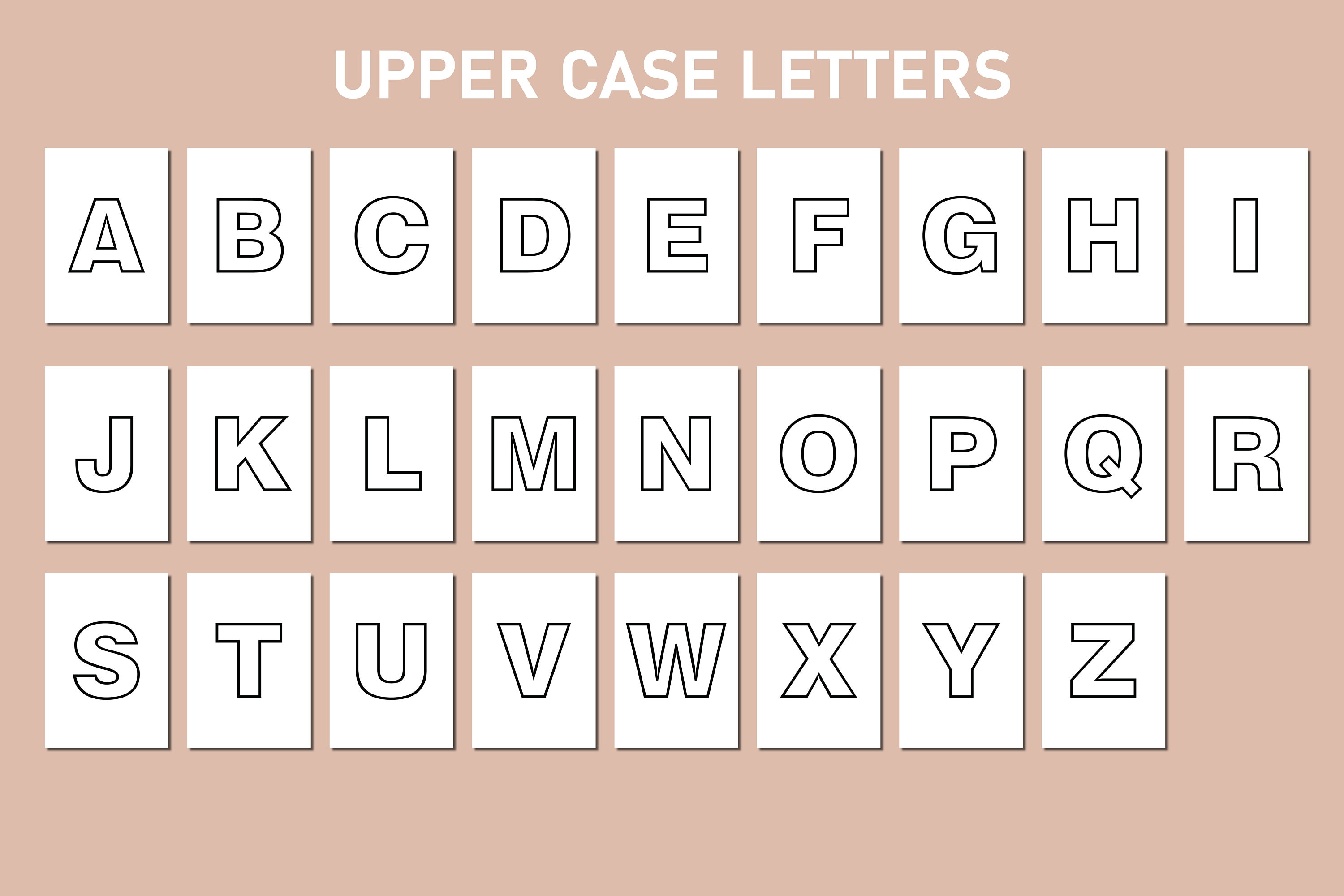 Alphabet Upper Case Letters Printable PDF A4 / Letter Etsy