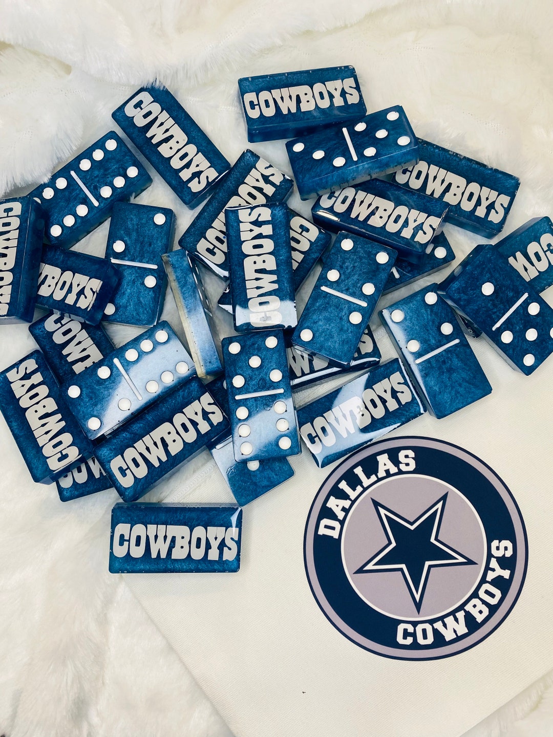 Custom Dallas Cowboys Inspired Dominoes Set Etsy