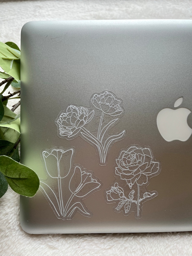 Black Dahlia Clear Vinyl Sticker for Water Bottle, Dishwasher Safe and ...