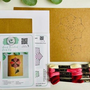Lot de plusieurs kits de cartes de voeux marguerites cousues à la main, fleur brodée, kit de broderie à faire soi-même, ensemble de couture pour débutants, fête de couture pour enfants