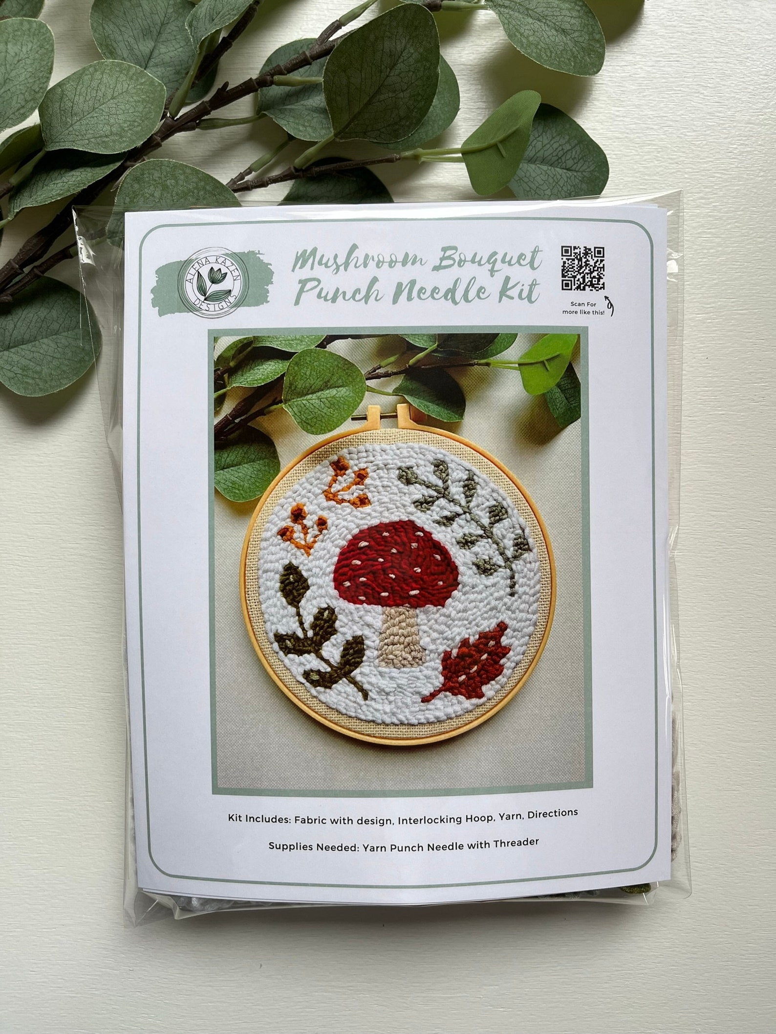 Mushroom Bouquet Punch Needle Kit Beginner Yarn Rug Hooking - Etsy