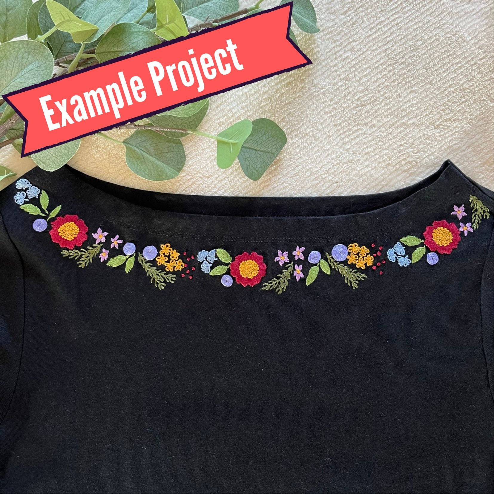 [GRAVER]★25SS★FLOWER DOT EMBROIDERY COLLAR SWEATSHIRT UNISEX] Flower dot embroidered collar sweatshirt - GRAVER