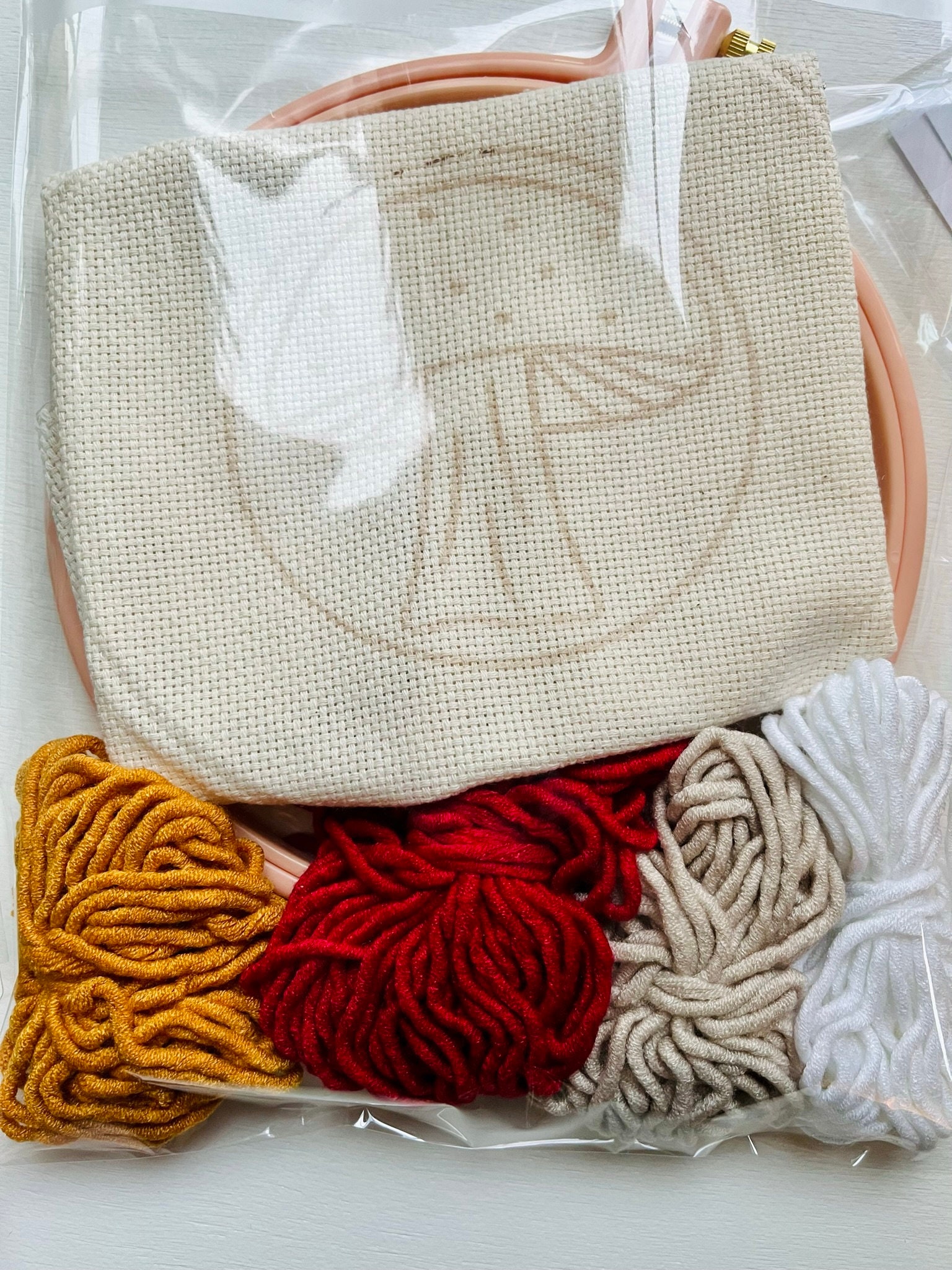 DIY punch needle kit, mushroom, craft kit, crafty gift, rug hooking