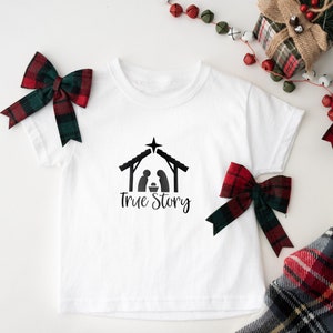 Christmas Nativity T-Shirt, Unisex Christmas Toddler Shirt, True Story T-Shirt, Happy Birthday Jesus
