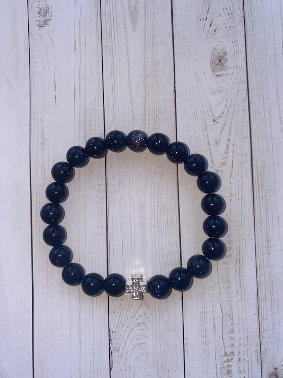 HJYUK Bracciale Donna, Bracciale con Perline A più Facce in Pietra