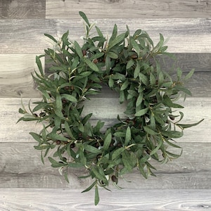 Olive Branch Wreath for Front Door, Neutral Wreath, Farmhouse Wreath, Greenery Wreath, Bedroom Decor, Mother&#39;s Day Gift, Housewarming Gift