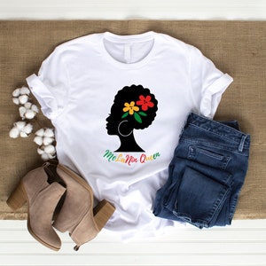 Melanin Queen V-Neck T-Shirt | African American Woman | Black Queen | African Queen | Black Girl Magic