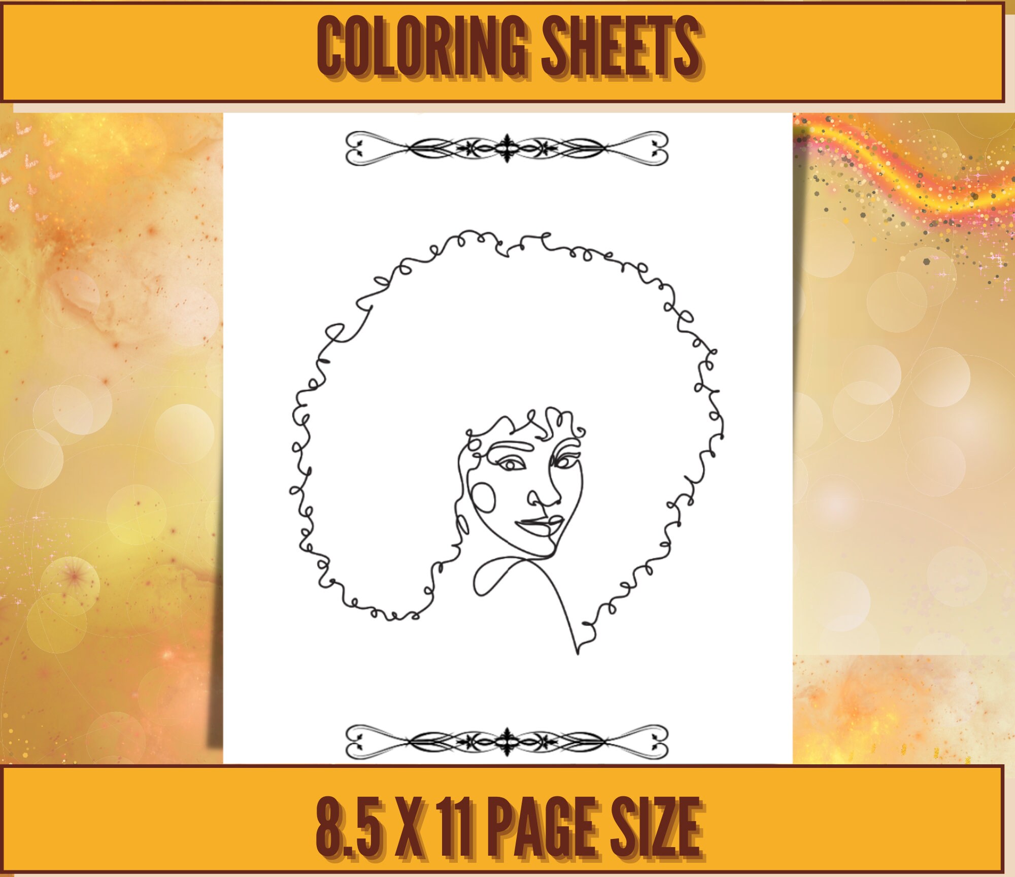 40 Curly Queens Coloring Pages 40 Beautiful Curly Haired African ...