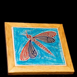Raku Keramik - Coaster \ Mural (unique!)