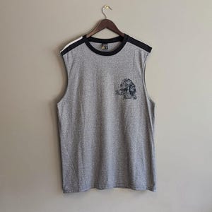 Nautica Jeans Size Large Sleeveless Tank Top Shirt Mens Gray Vintage Pullover