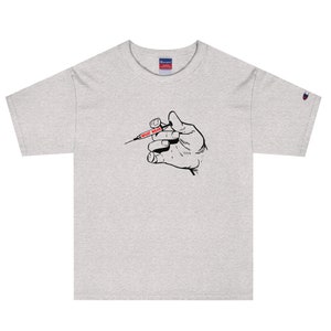 What Wear Gray Syringe Men's Champion T-Shirt  image 3