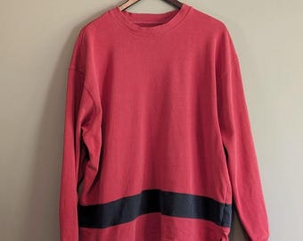 Vintage Abercrombie & Fitch Sweatshirt Mens Large L Red Blue Y2K Retro Gorpcore