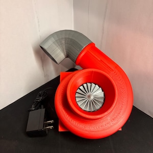 ONE OF A KIND!!! Red Turbo flow deck fan