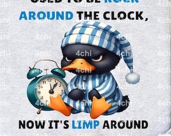 Funny Sleepy Duck, png, sublimatieprint (digitale download)