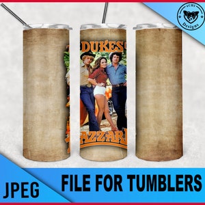 die Herzöge von hazzard vintage Papier für Tumbler-Png-Datei zur Sublimation