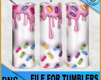 roze cake met druppels-gezwollen effect-opgeblazen- voor tuimelaar jpeg-bestand voor sublimatie