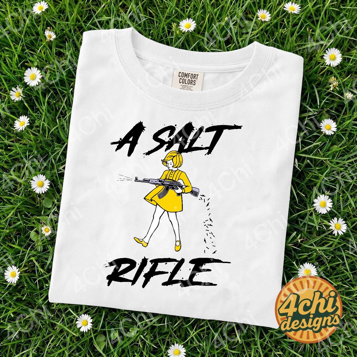A Salt Rifle,yellow Girl- Png Digital File for Sublimation - Etsy Canada