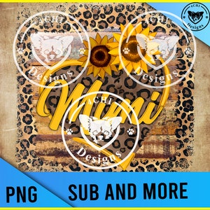 Mimi Sonnenblume Leopard Distressed Holz-individueller Name- Png digitale Datei für Sublimation