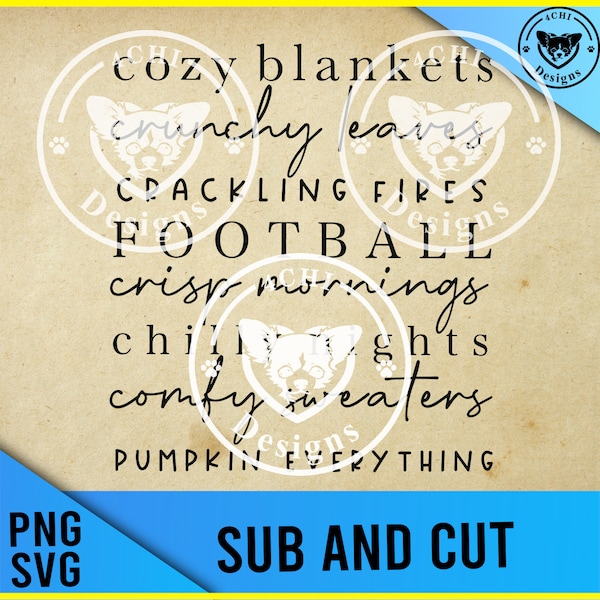 cozy blankets crunchy leaves crackling fire-Png svg digital file for sublimation