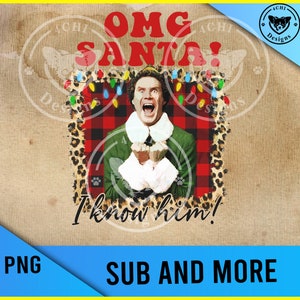 omg santa ik weet hem-elf-Png bestand voor sublimatie