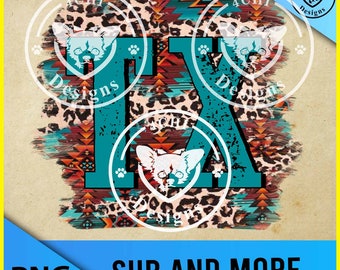 tx -texas state-leopard and native print Png digital file for sublimation