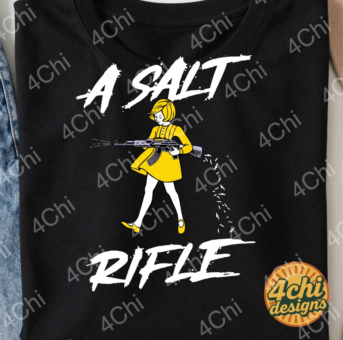 A Salt Rifle,yellow Girl- Png Digital File for Sublimation - Etsy