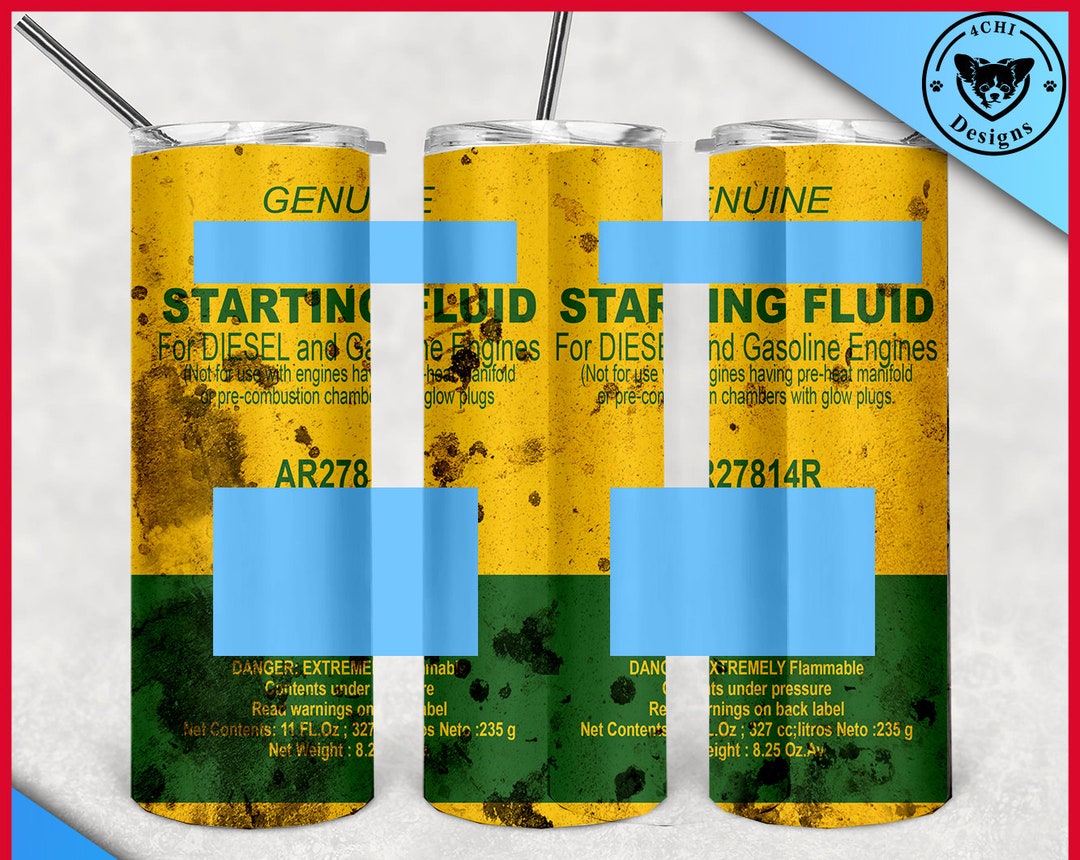 Starting Fluid for Diesel Engines for Tumbler Jpeg File for Sublimation