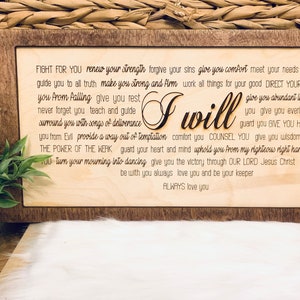 Digital Cut File/SVG/I Will/God&#39;s Promises/Laser Ready/Glowforge