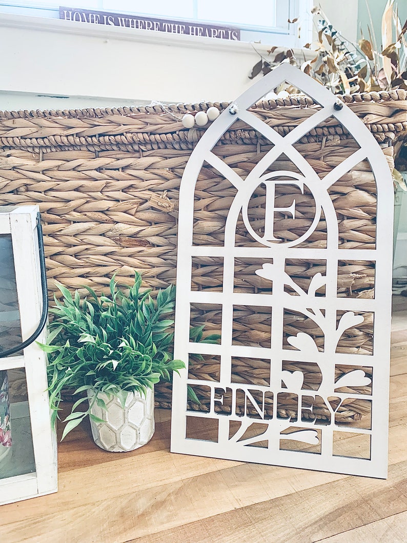 Svg/hanging Window Monogram Frame/digital Cut File/laser - Etsy