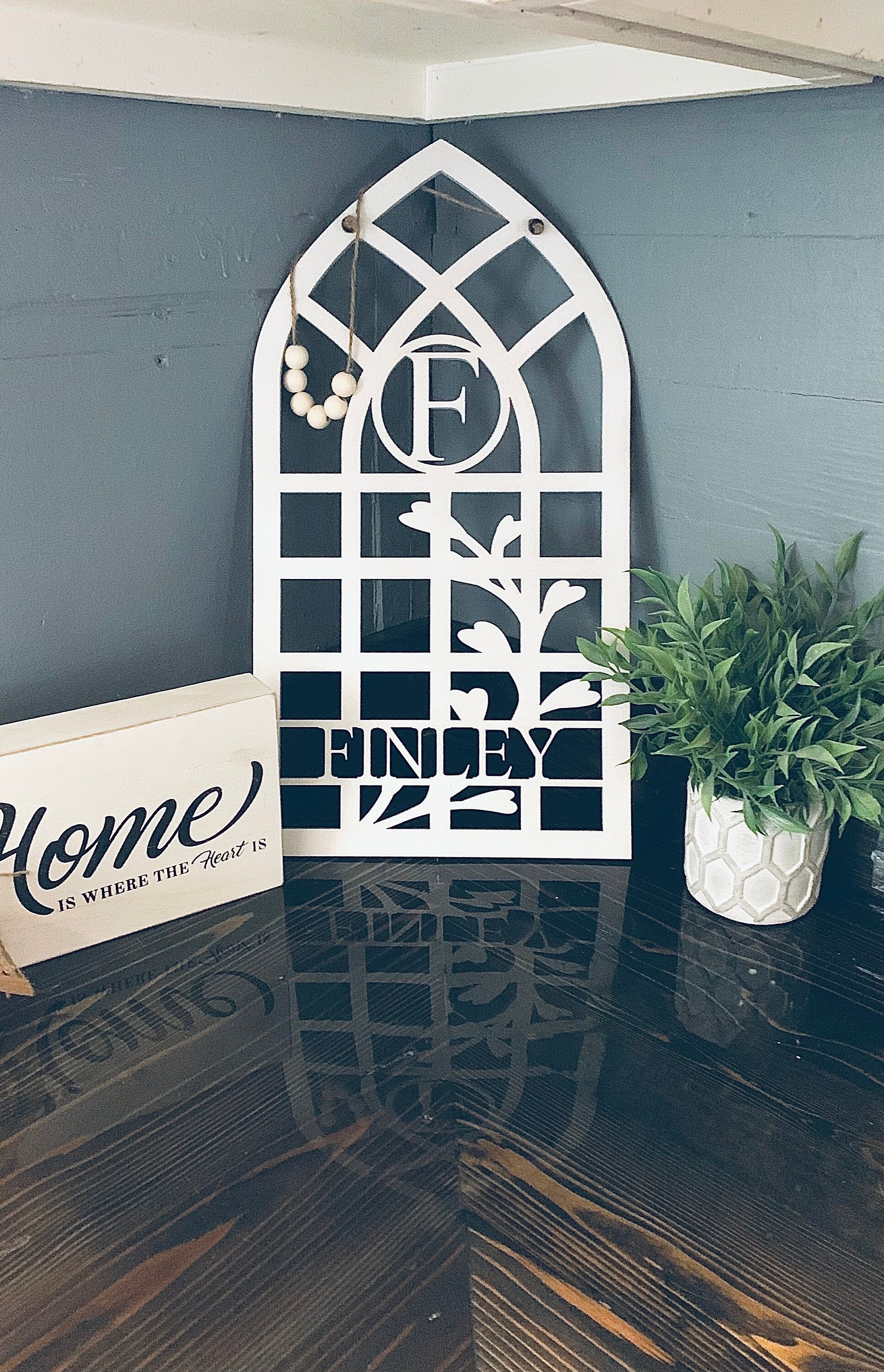 Svg/hanging Window Monogram Frame/digital Cut File/laser - Etsy