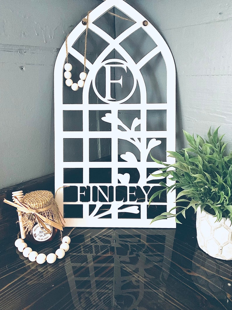 Svg/hanging Window Monogram Frame/digital Cut File/laser - Etsy