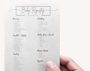 Baby Registry Checklist | Baby Essential Checklist | Newborn Checklist | Nursery Checkly | Instant Download Digital File