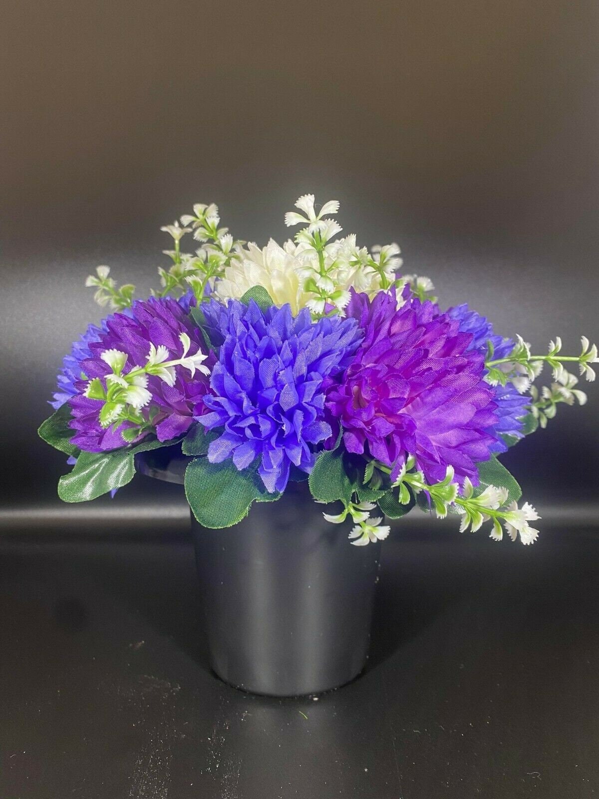 Memorial Grave Cemetery Pots With Artificial Flowers SPIKY Etsy UK