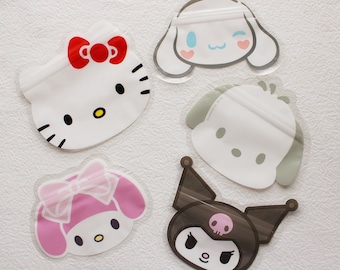 5/10pcs Kawaii San Ziplock Bags, Storage Bags, Gift Bags