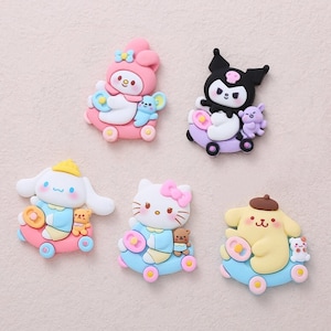 Large Kawaii San Cartoon Flatback Cabochon, Resin Slime Charms, Ornament Charm, Scrapbook DIY Crafts